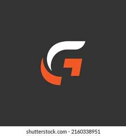 modern letter g arrow logo in vector illustration