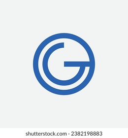 modern letter G with circle logo design