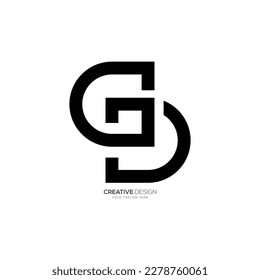 Modern letter G D elegant unique monogram logo