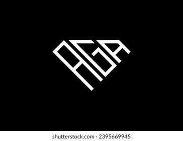 Letra moderna A G logotipo en forma de diamante y monograma inicial A G Una plantilla vectorial de logotipo en letra A.