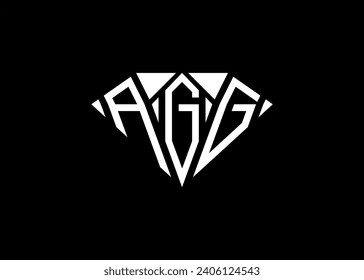 Modern letter A G G diamond shape logo And initial monogram A G G letter logo vector template