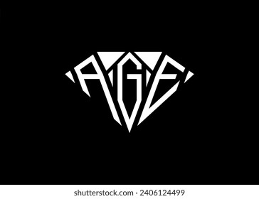 Modern letter A G E diamond shape logo And initial monogram A G C letter logo vector template.