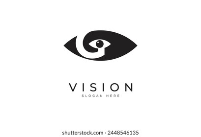 Modern letter g eye logo vector design template. Eye letter g creative logo vision design concept