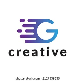 modern letter G fast creative vector logo design