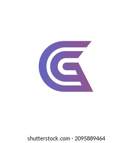 Concepto de logotipo de letra g moderna. Diseño del logotipo de letra g simple. Letras de logotipo negrita.