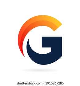 modern letter G logo icon vector