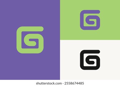 modern letter G logo, simple letter G logo.