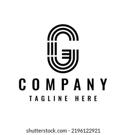 modern letter G monogram vector logo design