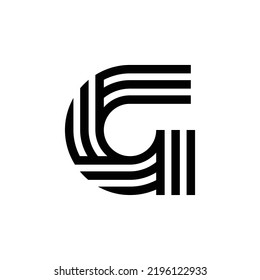 modern letter G monogram vector logo design