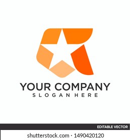 MODERN LETTER G AND NEGATIVE SPACE OF STAR LOGO