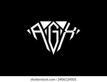 Modern letter A G X diamond shape logo And initial monogram A G X letter logo vector template.