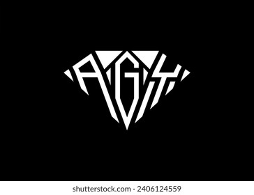 Modern letter A G Y diamond shape logo And initial monogram A G Y letter logo vector template
