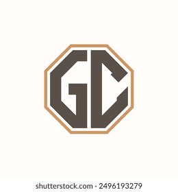 Modern Letter GC Logo for Corporate Business Brand Identity. Creative GC Logo Design.