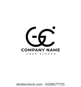 Plantilla de diseño vectorial de logotipo de letra gc moderna
