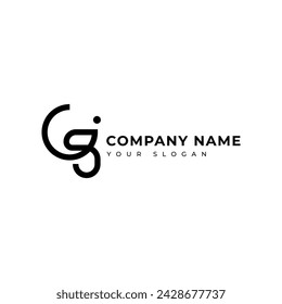 Plantilla de diseño vectorial de logotipo de letra gg moderna