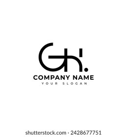 Modern Letter gh logo vector design template