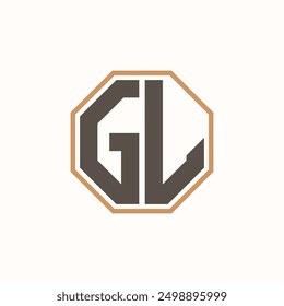 Logotipo moderno de la letra GL para la identidad Corporativa de la marca del negocio. Creative GL Diseño de Logo.