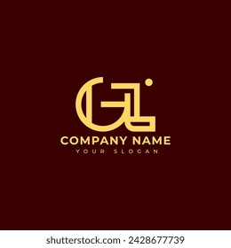 Modern Letter gl logo vector design template