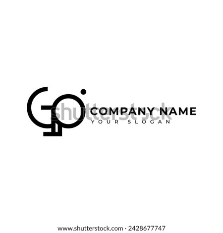 Modern Letter gp logo vector design template