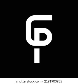 letra moderna Diseño del logotipo del vector monocasco de GP