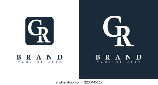 Modern Letter GR Logo, suitable for any business or identity with GR or RG initials.