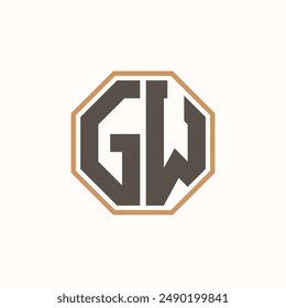 Modern Letter GW Logo for Corporate Business Brand Identity. Creative GW Logo Design.