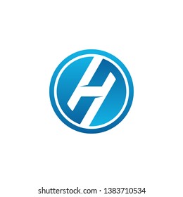 Modern Letter H Icon Logo Design Template for technology finance business health company with modern high end look