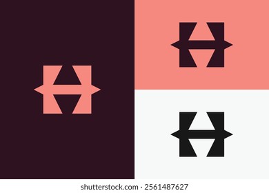 modern letter H logo, simple letter H logo.