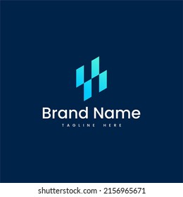 Plantilla de logotipo de letra H moderna