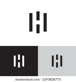 Logo de letra moderna H, gráfico vectorial