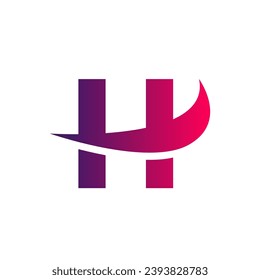 Moderner Buchstabe H Logo, Vektorgrafik