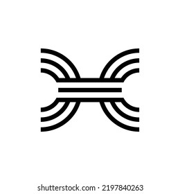 diseño del logotipo del vector monocasco de letra H moderno