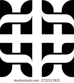 Logotipo moderno de la letra H Tech - símbolo geométrico del monograma para la identidad de la marca de la compañía de Tecnología - Plantilla de diseño de Vector amarillo dorado
