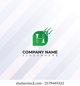 Modern Letter H technology Logo Design, H logo design