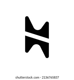 diseño del logotipo del vector H de letra moderna