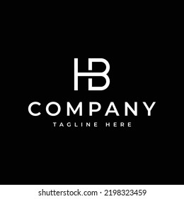 diseño moderno de logotipo vectorial de letras HB o BH