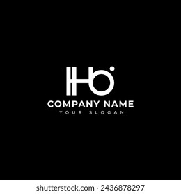 Modern Letter hb logo vector design template