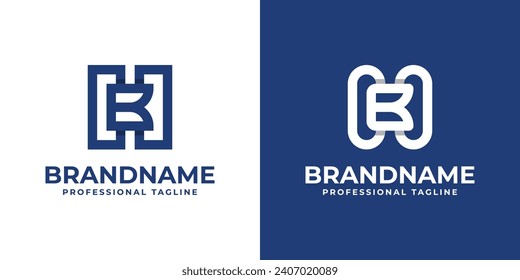 Modernes Letter-HB-Monogramm-Logo, geeignet für Unternehmen mit HB- oder BH-Initialen