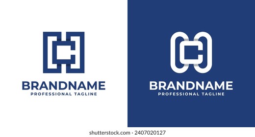 Logotipo de Monograma HC de letra moderna, adecuado para negocios con iniciales HC o CH