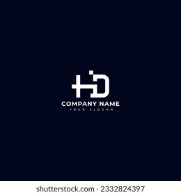 Modernes HD-Logo, Vektordesign-Vorlage