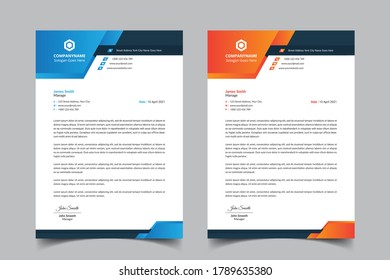 Modern Letter Head Design Template