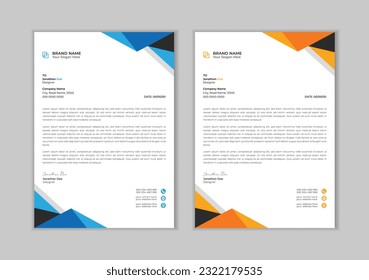 Modern letter head design template for your project.
minimal corporate letterhead template design. Corporate Letterhead Template Abstract Design.