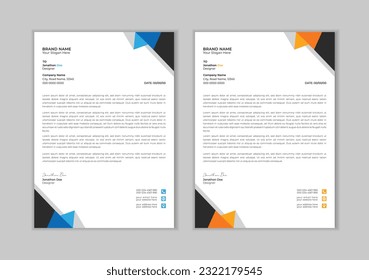 Modern letter head design template for your project.
minimal corporate letterhead template design. Corporate Letterhead Template Abstract Design.