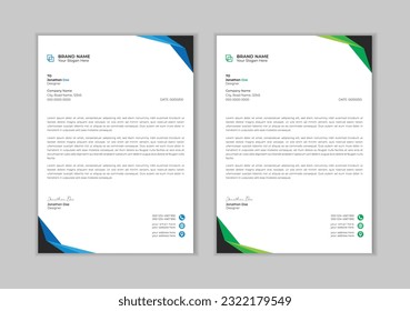 Plantilla moderna de diseño de cabecera de letra para su proyecto.
diseño de plantilla de membrete corporativo mínimo. Diseño abstracto de plantilla de membrete corporativa.