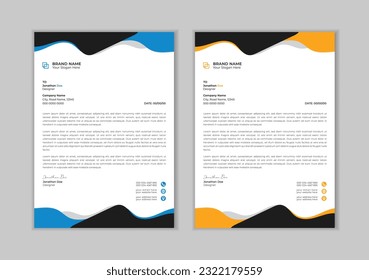 Modern letter head design template for your project.
minimal corporate letterhead template design. Corporate Letterhead Template Abstract Design.