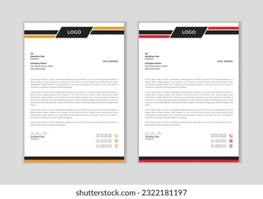 Modern letter head design template for your project.
minimal corporate letterhead template design. Corporate Letterhead Template Abstract Design.