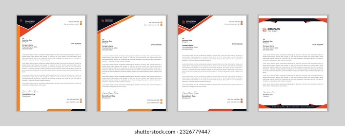 Modern letter head design template for your project. 
minimal corporate letterhead template design. Business letterhead bundle.