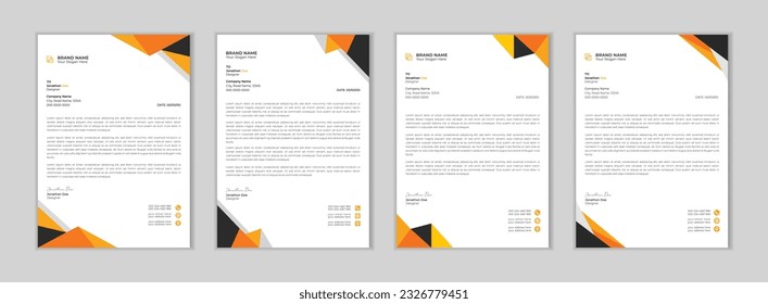 Modern letter head design template for your project. 
minimal corporate letterhead template design. Business letterhead bundle.