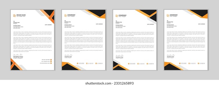 Modern letter head design template for your project. 
minimal corporate letterhead template design. Business letterhead bundle.