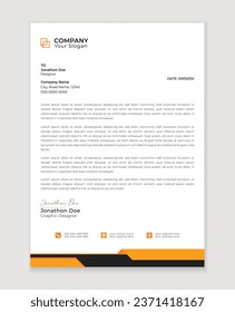 Modern letter head design template for your project. 
minimal corporate letterhead template design. Business letterhead  design template.